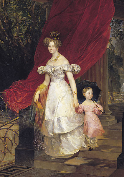 Portrait of Grand Duchess Elena Pavlovna and her daughter Maria